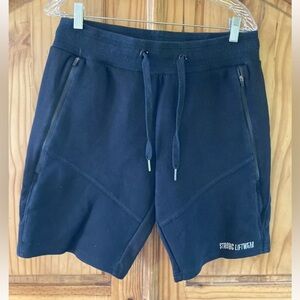 Men’s Strong Liftwear black athletic elastic waist sweatshorts shorts size XL